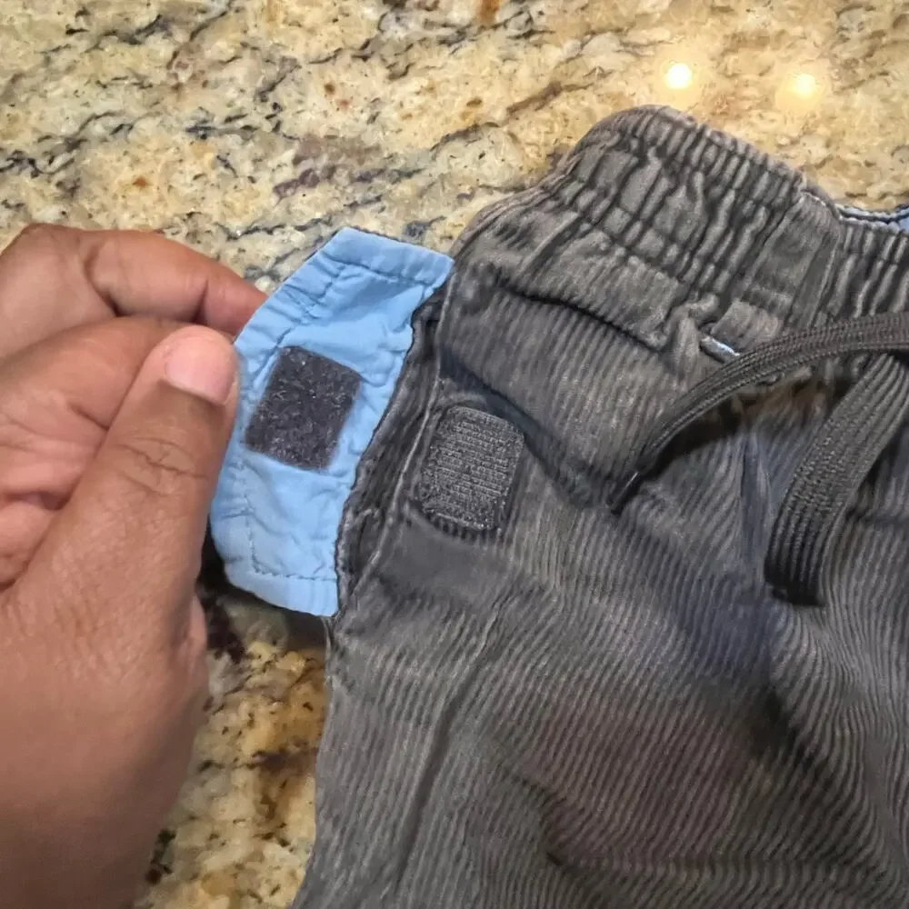 Vintage Old Navy Toddler‎ Boy 18-24 Months Brown Cargo Pants Corduroy Y2K